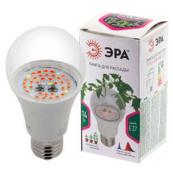Фитолампа для растений светодиодная ЭРА E27 14W 1300K FITO-14W-RB-E27 Б0050602
