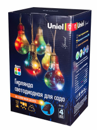 Гирлянда на солнечных батареях 400см разноцветная (UL-00003332) Uniel Лампочки USL-S-126/PT4000 Bulbs