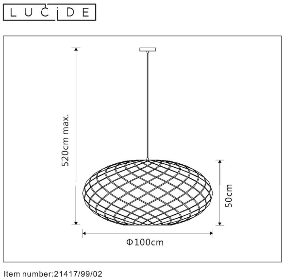 Подвесной светильник Lucide WOLFRAM 21417/99/02