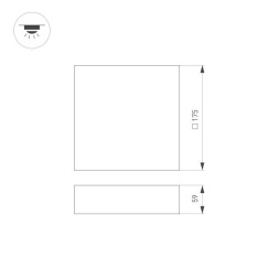 Накладной светильник Arlight SP-Quadro-S175x175-16W Day4000 034779