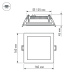 Встраиваемый светодиодный светильник Arlight LT-S160x160WH 12W Warm White 015562