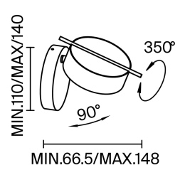 Настенный светильник Maytoni Nuance MOD180WL-L4B3K1