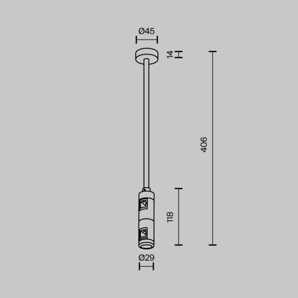 Крепление потолочное двойное Maytoni Flarity TRA158C-D1-PT