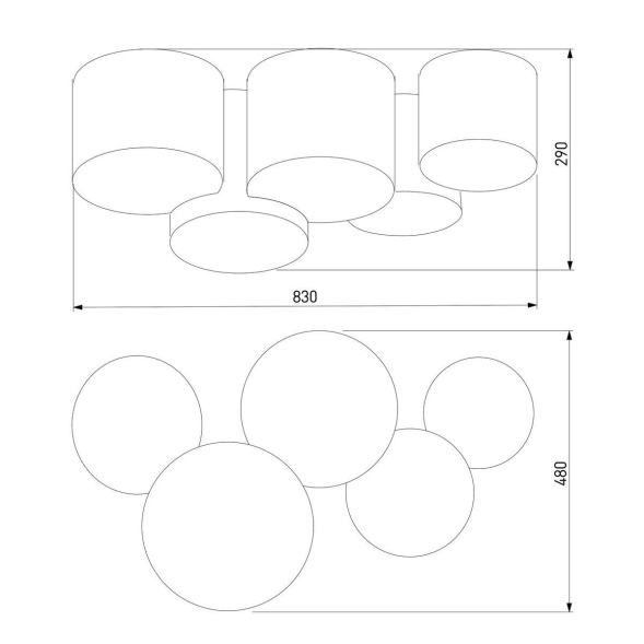 Потолочный светильник TK Lighting 4394 Mona Gray