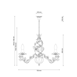 Подвесная люстра Lucia Tucci Fiori Di Rose 185.8