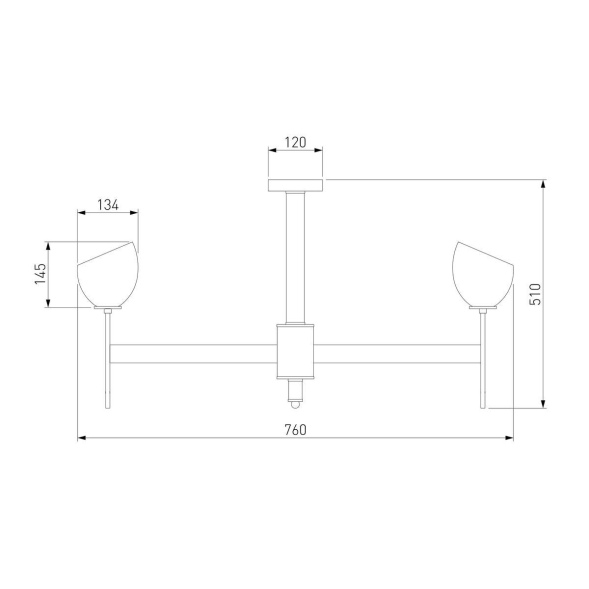 Люстра на штанге Eurosvet Arrista 60130/8 хром Smart a060135