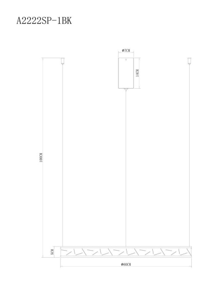 Подвесная люстра Arte Lamp Shine A2222SP-1BK