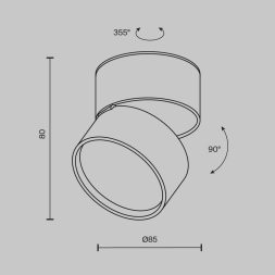 Накладной спот Maytoni Onda C024CL-12W3K-B-1