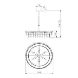 Подвесная люстра Eurosvet Sophie 60165/6 латунь Smart a065754