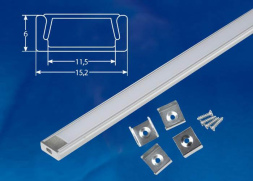 Профиль (UL-00005027) Uniel UFE-K02 Silver/Frozen 200 Polybag