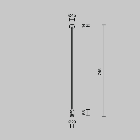 Крепление потолочное с вводом питания Maytoni Flarity TRA159C-B1-PT