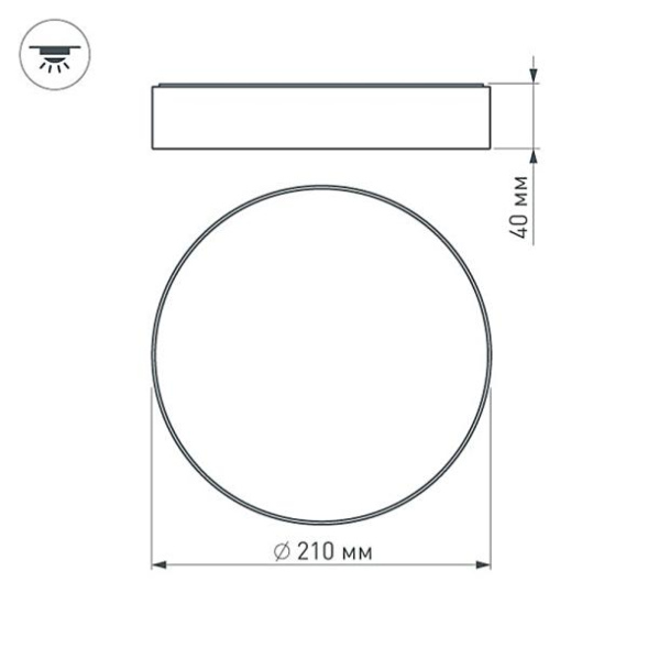 Накладной светильник Arlight SP-Rondo-R210-20W Warm3000 022905(2)