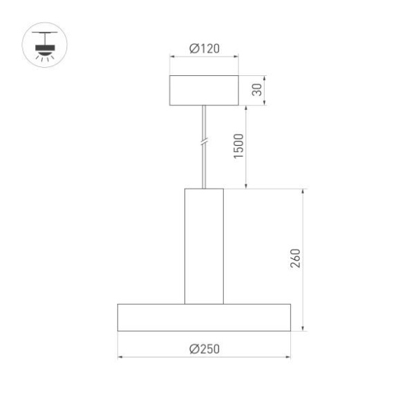 Подвесной светильник Arlight SP-Eric-R250-8W Warm3000 035924