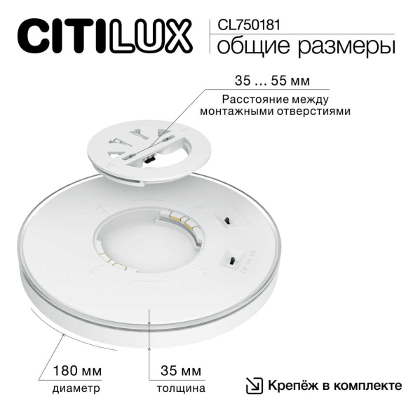 Настенно-потолочный светильник Citilux Etalon CL750181