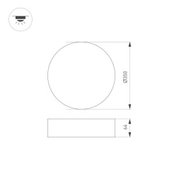 Накладной светильник Arlight SP-Rondo-R350-30W Day4000 034811
