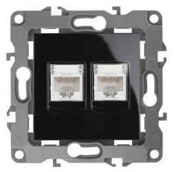 Розетка информационная двойная 2XRJ45 Эра 12-3108-06 Б0014734
