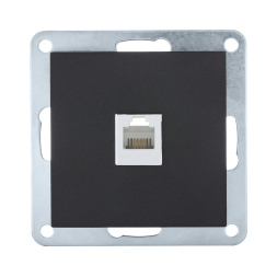 Розетка телефонная RJ-12 LK Studio LK80 черный бархат 845508-1