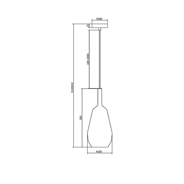 Подвесной светильник Maytoni Duality MOD271PL-01B9