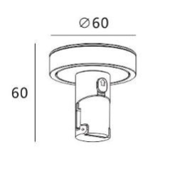 Коннектор питания потолочный к системе Italline Fantom IT010-4017 black