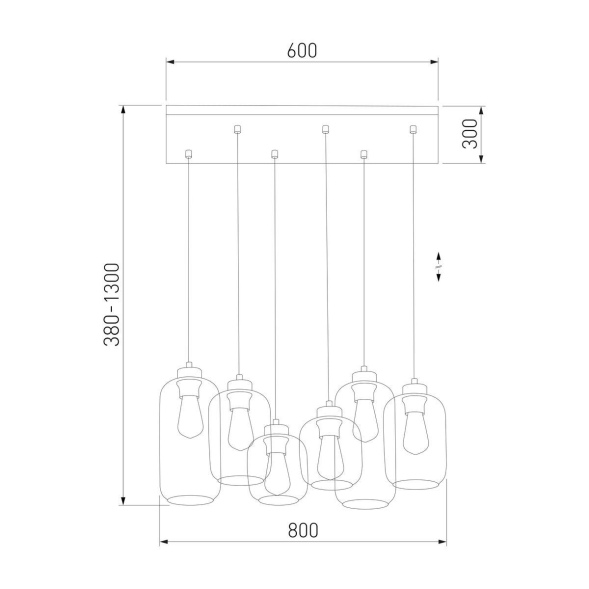 Подвесная люстра TK Lighting 3176 Marco Brown