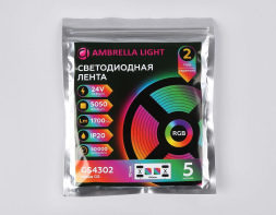Светодиодная лента Ambrella Light LED Strip 24В 5050 14,4Вт/м RGB 5м IP20 GS4302
