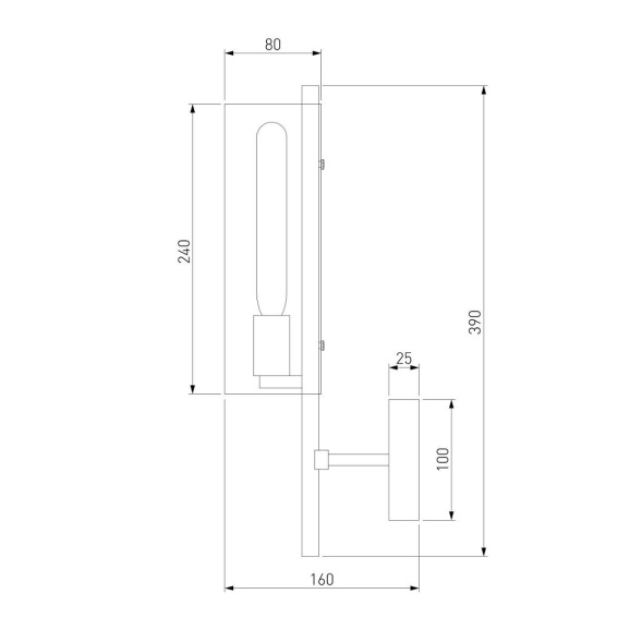 Бра Eurosvet Trompeta 70144/1 хром a060899