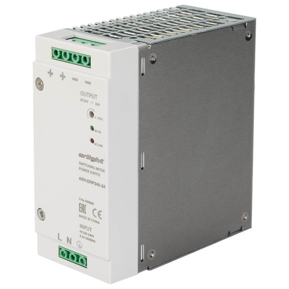Блок питания Arlight ARV-DRP240-24 (24V, 10A, 240W, PFC) 023022