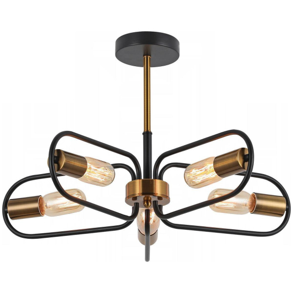 Люстра на штанге Illumico IL8253-5COU-79 BK GD