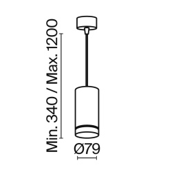 Подвесной светильник Maytoni Technical Orlo P085PL-12W3K-W