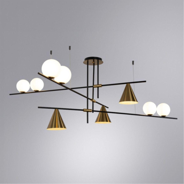 Люстра на штанге Arte Lamp Jacob A7029PL-9BK