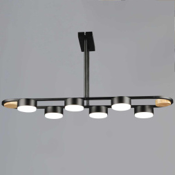 Подвесная люстра Reluce 02760-0.3-06 BK+WOOD GX53