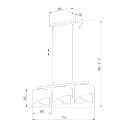 Подвесная люстра TK Lighting 4821 Grant White a066424