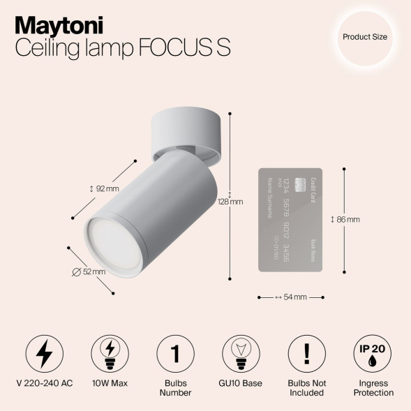 Спот Maytoni Technical Focus S C050CL-U-1W