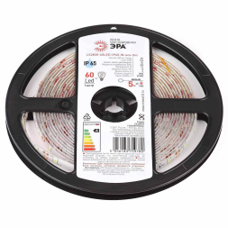 Светодиодная лента Эра 12В 2835 4,8Вт/м 6500K 5м IP65 LS2835-60LED-IP65-W-eco-5m Б0035590