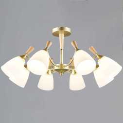 Люстра на штанге Reluce 38960-0.3-08 GD+WOOD