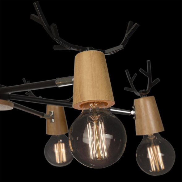 Люстра на штанге Loft IT Sven 10024/6 Black