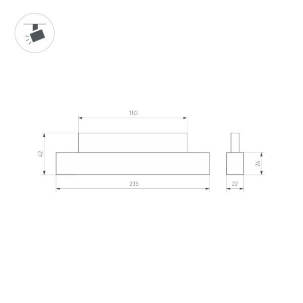 Трековый светильник Arlight Mag-Orient-Flat-L235-8W Day4000 033610