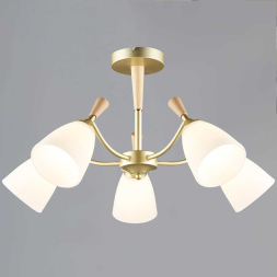 Люстра на штанге Reluce 38960-0.3-05 GD+WOOD