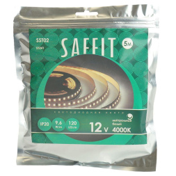 Светодиодная лента Saffit SST02 12В 9,6Вт/м 4000К 5м IP20 55241