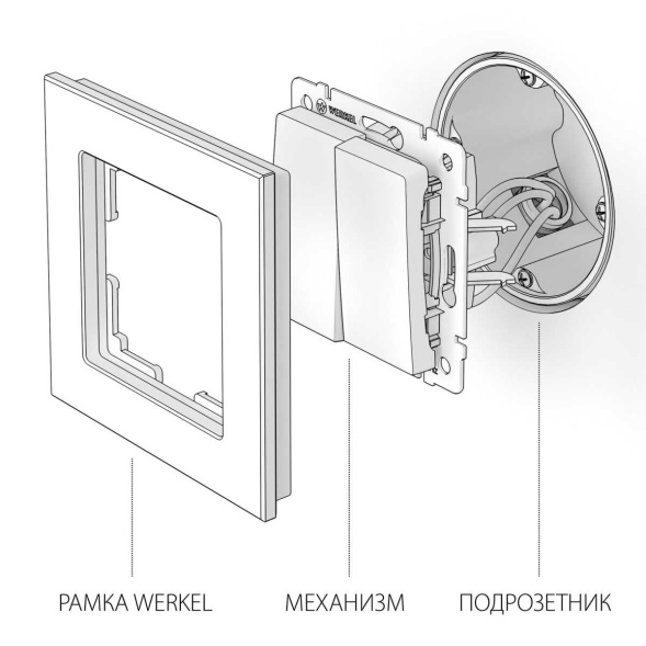 Выключатель Werkel Черный матовый 4690389156700 W1120008 a051628