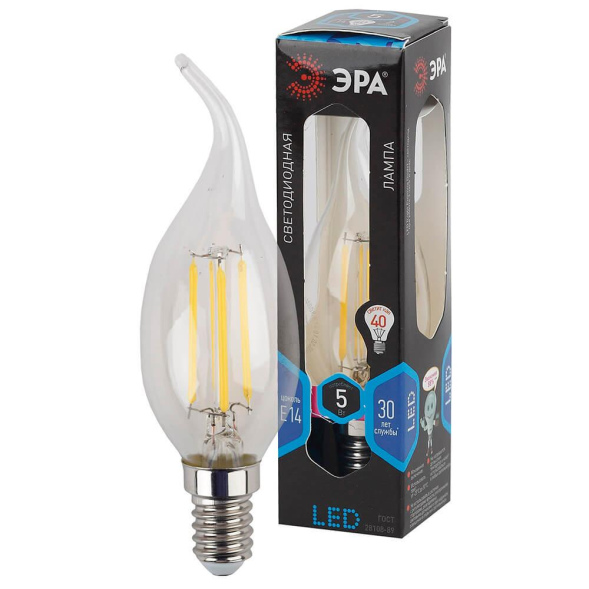 Лампа светодиодная Эра E14 5W 4000K F-LED BXS-5W-840-E14 Б0019005
