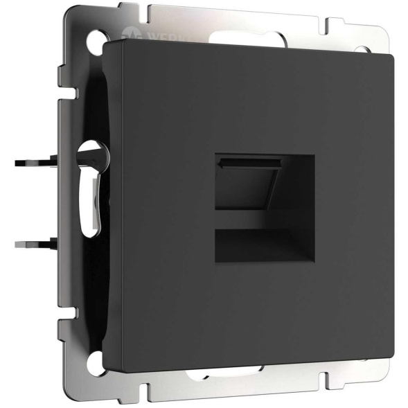 Телефонная розетка RJ-11 Werkel черный матовый W1182008 4690389156960 a051604