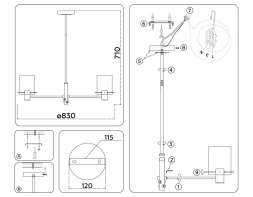 Подвесная люстра Ambrella Light High Light LH57033