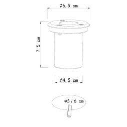 Грунтовый светильник Arte Lamp Piazza A6103IN-1SS