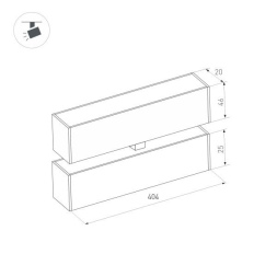 Трековый светильник Arlight Mag-Flat-Fold-25-S400-12W Day4000 034237