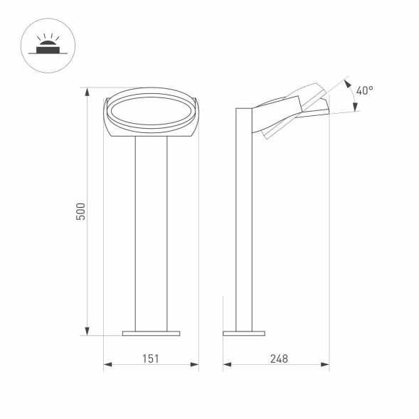 Уличный светильник Arlight LGD-Eye-Boll-H500-6W Warm3000 029982(2)