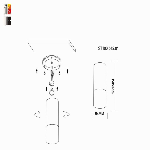 Накладной светильник ST Luce ST100 ST100.512.01