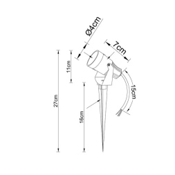 Грунтовый светильник Arte Lamp Elsie A4705IN-1BK