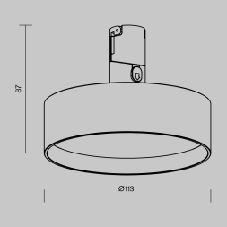 Трековый магнитный светильник Maytoni Zon TR204-1-12W3K-B
