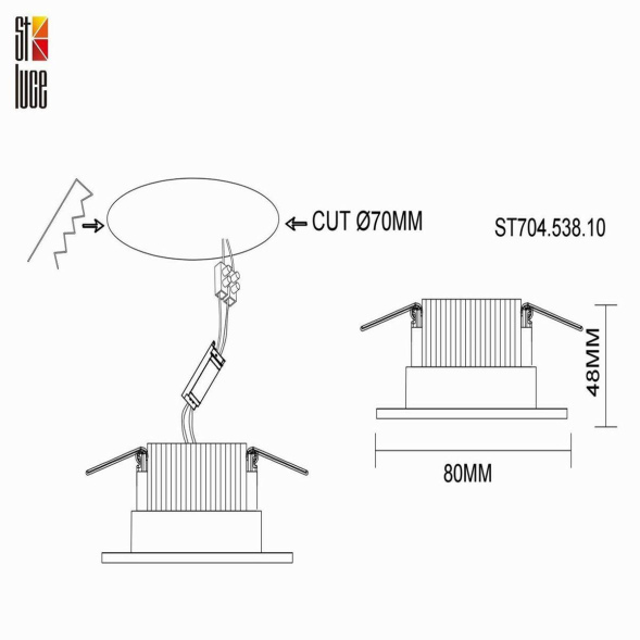 Встраиваемый светильник ST Luce ST704 ST704.538.10